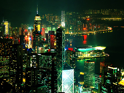 Hongkong in der Nacht