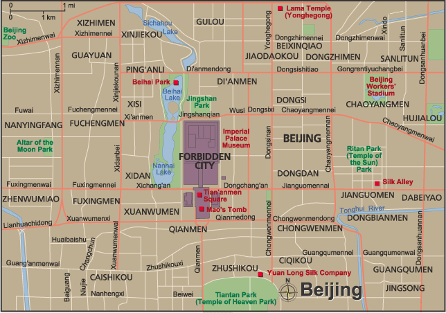 Stadtkarte Beijing