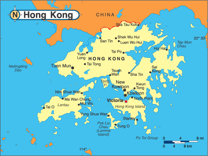 Stadtkarte Hongkong