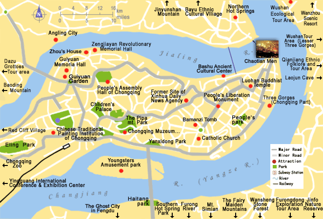 Stadtkarte Chongqing