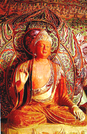 Buddha-Statue in Mogao Grotten