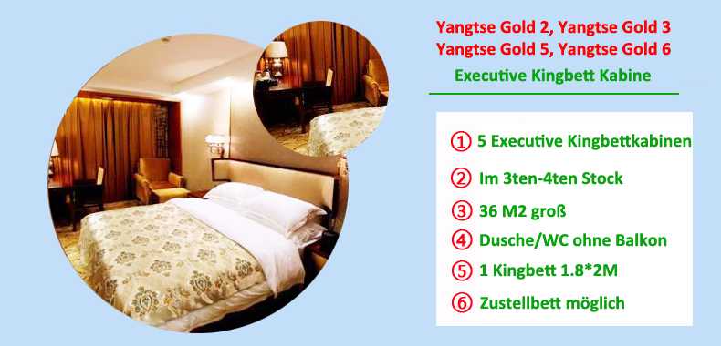 Yangtse Gold 2, Yangtse Gold 3,Yangtse Gold 5,Yangtse Gold 6, excutive kabin